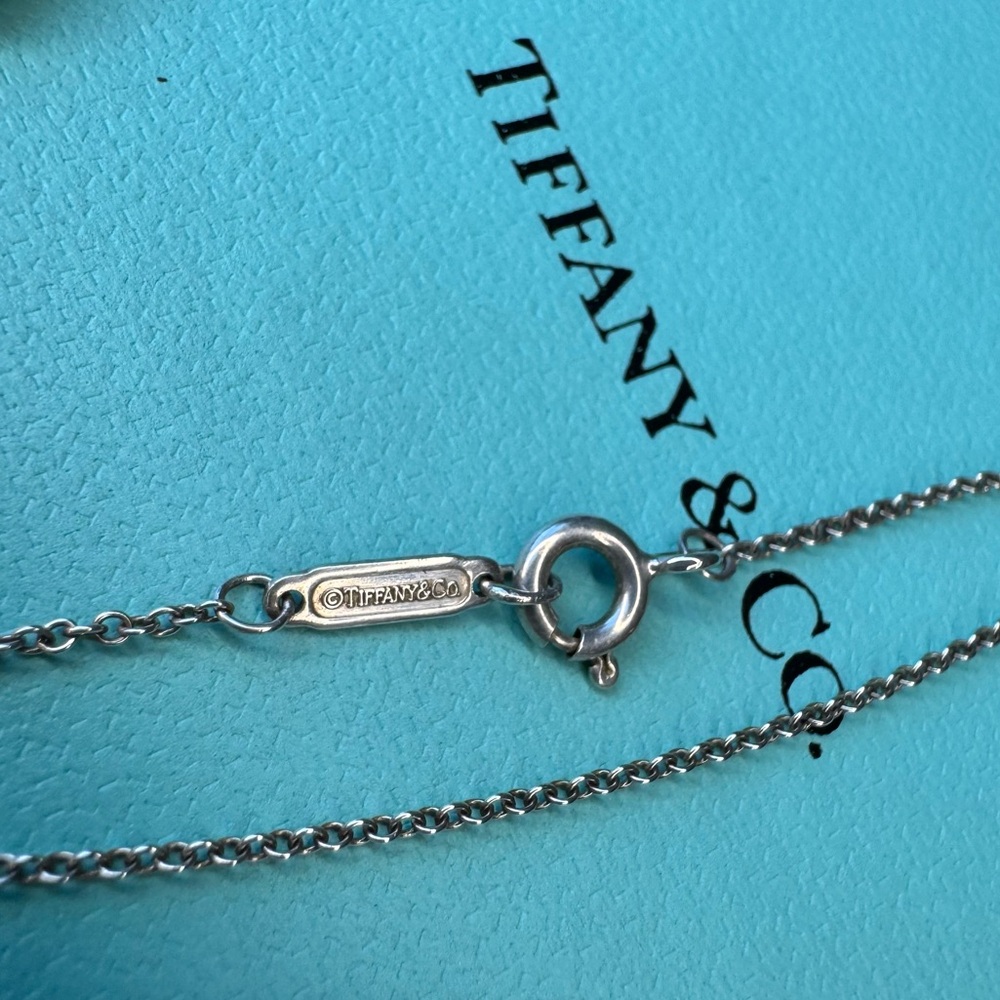 TIFFANY & CO. Square Notes Pendant Necklace Sterling Silver + 16" chain Timeless - Picture 5 of 5